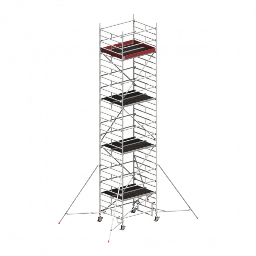 Andaime em alumínio torre largo – 2,5 × 1,3 m – até 14 m