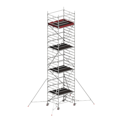 Andaime em alumínio torre largo – 2,5 × 1,3 m – até 14 m