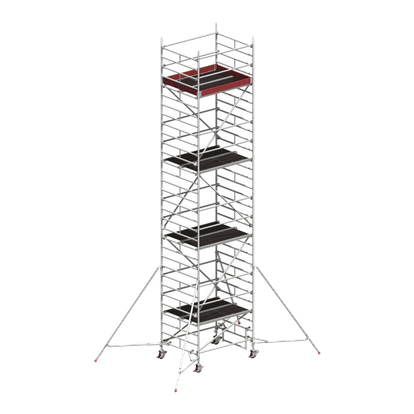 Andaime em alumínio torre largo – 2,5 × 1,3 m – até 14 m