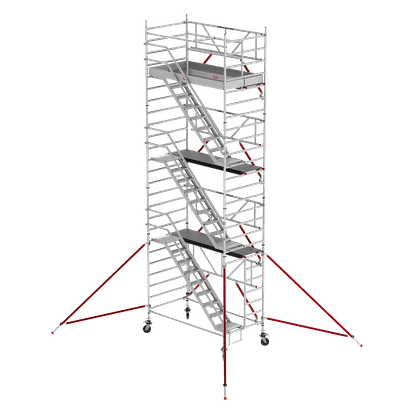Andaime em alumínio escada em paralelo – 2,5 × 1,3 – até 14 m